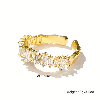 Modern Ring with Gold-tone