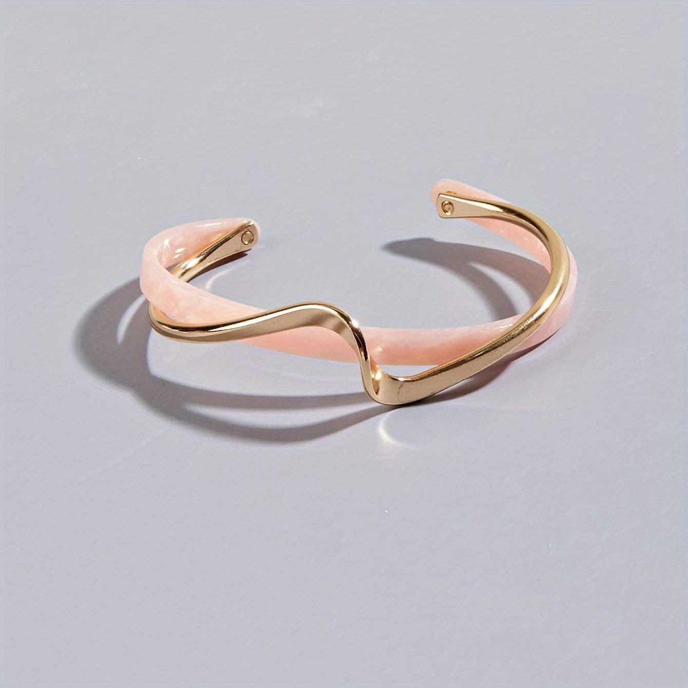 Modern Bracelet with Gold-tone