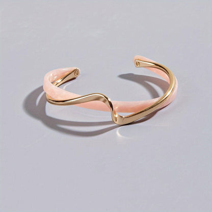 Modern Bracelet with Gold-tone