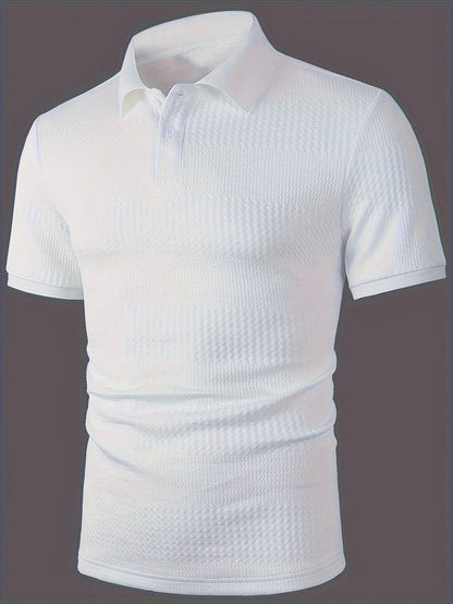 Men's Solid Short Sleeve Golf T-shirt For Summer Outdoor Business