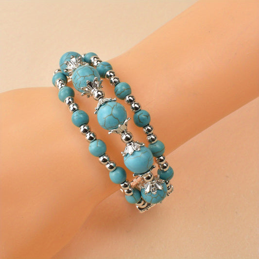 Boho Bracelet with Silver-tone