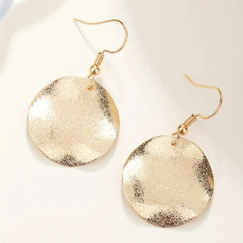 Modern Earrings with Gold-tone
