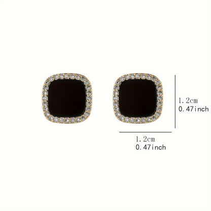 Modern Earrings with Gold-tone
