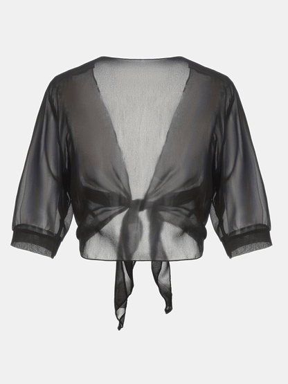 [Lightweight and Breathable] Elegant Shawl Wrap with Tie-Front Detail | Polyester | Lightweight and Breathable | Dress Accessory | Spring/Summer/Fall Events | Chic