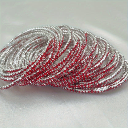 Modern 12-Piece Bracelet Set with Gold-tone