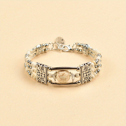 Boho Bracelet with Silver-tone