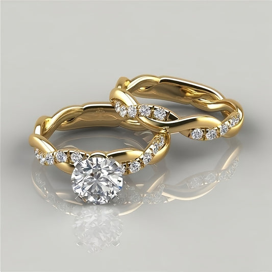 Vintage Ring with Gold-tone