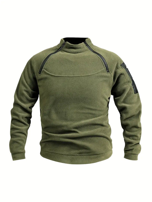 Fleece Polyester Knit Hooded Zip Hoodie