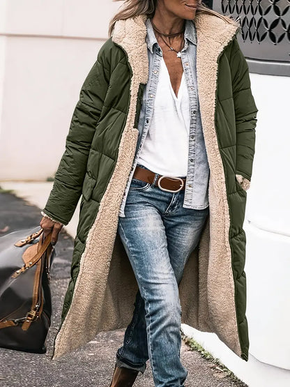 Fleece Long Knee-Length Jacket