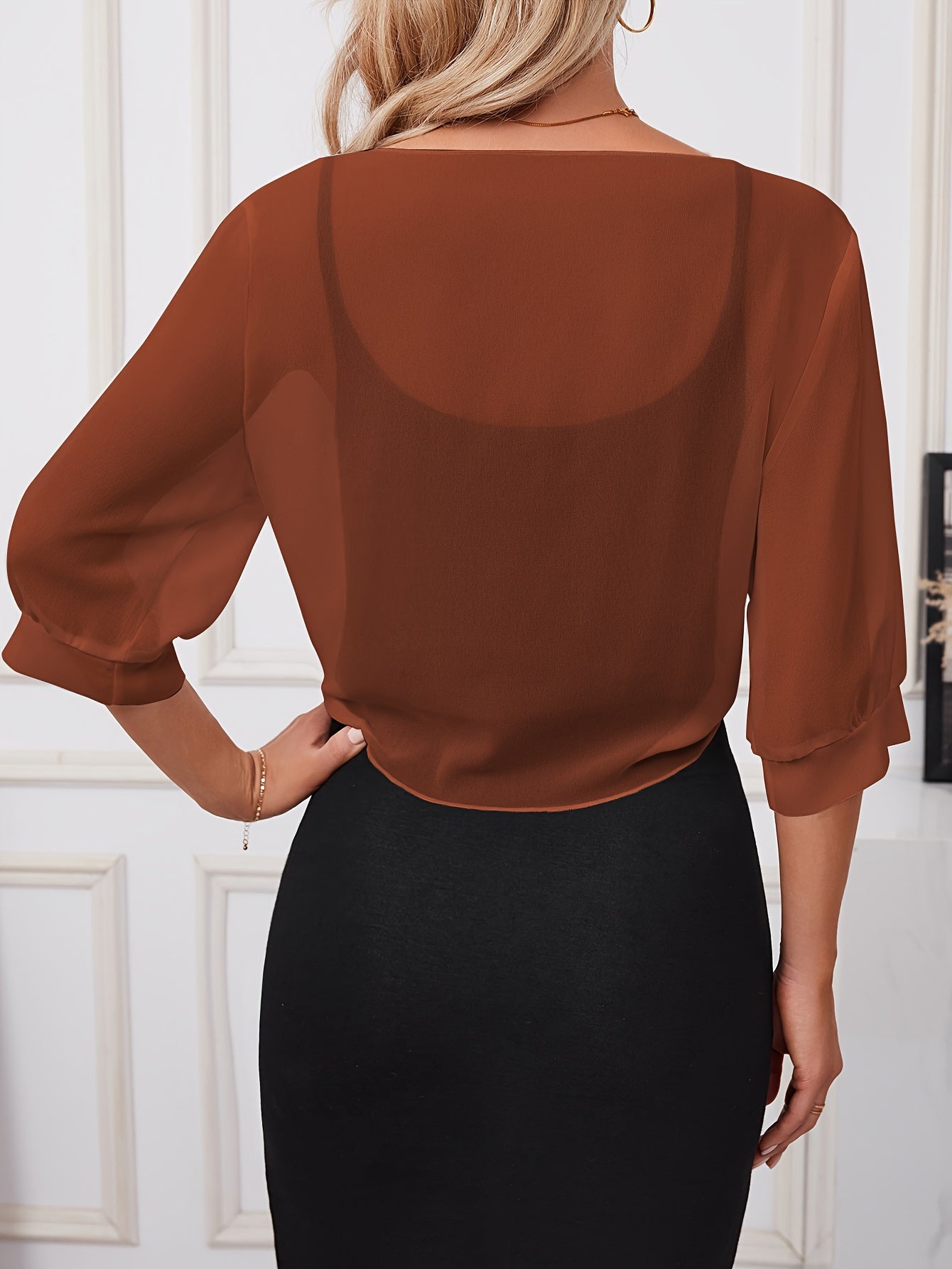 [Lightweight and Breathable] Elegant Shawl Wrap with Tie-Front Detail | Polyester | Lightweight and Breathable | Dress Accessory | Spring/Summer/Fall Events | Chic