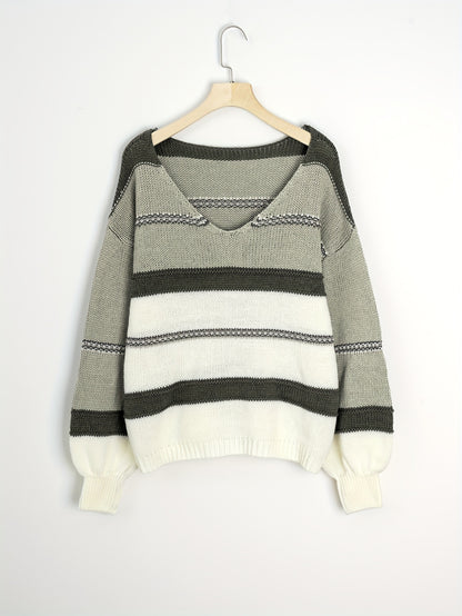 New Autumn and Winter Warm Color-Matching Urban Casual Pullover