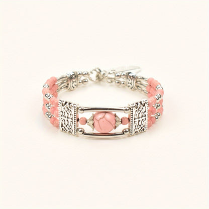 Boho Bracelet with Silver-tone
