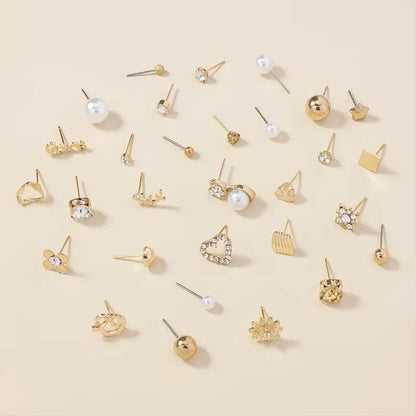 Timeless Earrings with Gold-tone