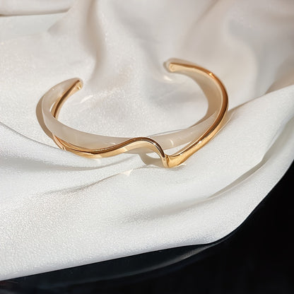 Modern Bracelet with Gold-tone