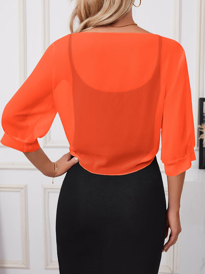 [Lightweight and Breathable] Elegant Shawl Wrap with Tie-Front Detail | Polyester | Lightweight and Breathable | Dress Accessory | Spring/Summer/Fall Events | Chic