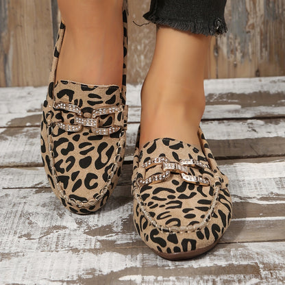 Timeless Red Leopard Flats with Slip-On