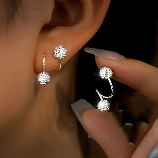 Timeless Earrings with Silver-tone