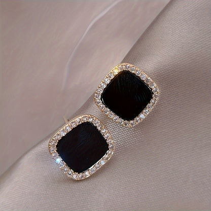 Modern Earrings with Gold-tone