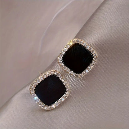 Modern Earrings with Gold-tone