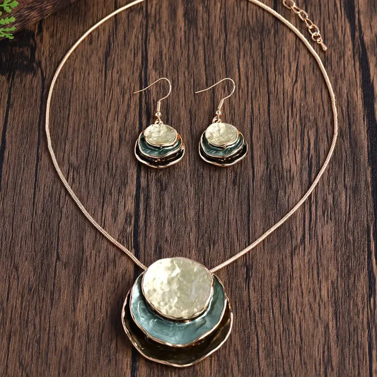 Boho Earrings with Gold-tone