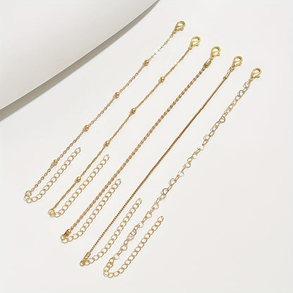 Vintage 5-Piece Necklace & Bracelet Set with Polished finish