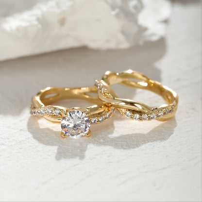 Vintage Ring with Gold-tone