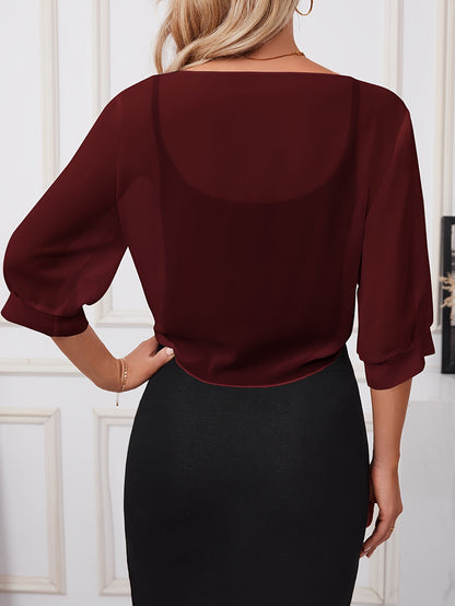 [Lightweight and Breathable] Elegant Shawl Wrap with Tie-Front Detail | Polyester | Lightweight and Breathable | Dress Accessory | Spring/Summer/Fall Events | Chic
