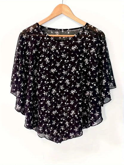 Floral Polyester Sweater New Yi Bamboo